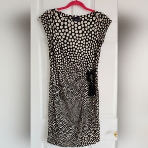Polka Dot Black and Cream Dress